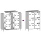 vidaXL Highboard Anthrazit 68x39x101,5 cm Stahl vidaXL Highboard Anthrazit 68x39x101,5 cm Stahl
