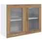 vidaXL Hängeglasschrank Artisan-Eiche 80x31x60 cm Holzwerkstoff