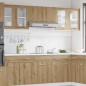 vidaXL Hängeglasschrank Artisan-Eiche 80x31x60 cm Holzwerkstoff