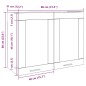 vidaXL Hängeglasschrank Artisan-Eiche 80x31x60 cm Holzwerkstoff