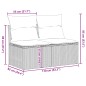 vidaXL 2-tlg. Garten-Sofagarnitur mit Kissen Schwarz Poly Rattan vidaXL 2-tlg. Garten-Sofagarnitur mit Kissen Schwarz Poly Rattan