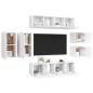8-tlg. TV-Schrank-Set Weiß Holzwerkstoff 8-tlg. TV-Schrank-Set Weiß Holzwerkstoff