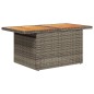 vidaXL 6-tlg. Garten-Sofagarnitur mit Kissen Grau Poly Rattan Akazie vidaXL 6-tlg. Garten-Sofagarnitur mit Kissen Grau Poly Rattan Akazie