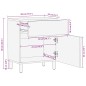 vidaXL Nachttisch Braun 50x33x60 cm Massivholz Mango
