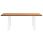 vidaXL Esstisch mit Baumkanten 220x100x74 cm Massivholz Eiche vidaXL Esstisch mit Baumkanten 220x100x74 cm Massivholz Eiche