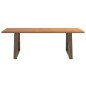 vidaXL Esstisch mit Baumkanten 240x100x74 cm Massivholz Eiche vidaXL Esstisch mit Baumkanten 240x100x74 cm Massivholz Eiche