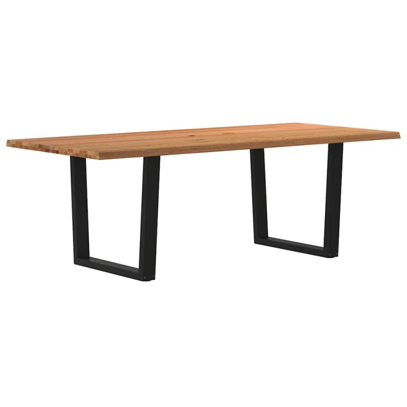 vidaXL Esstisch mit Baumkanten 220x100x74 cm Massivholz Eiche vidaXL Esstisch mit Baumkanten 220x100x74 cm Massivholz Eiche
