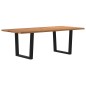 vidaXL Esstisch mit Baumkanten 220x100x74 cm Massivholz Eiche vidaXL Esstisch mit Baumkanten 220x100x74 cm Massivholz Eiche