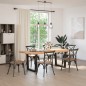 vidaXL Esstisch mit Baumkanten 220x100x74 cm Massivholz Eiche vidaXL Esstisch mit Baumkanten 220x100x74 cm Massivholz Eiche