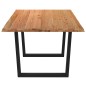 vidaXL Esstisch mit Baumkanten 220x100x74 cm Massivholz Eiche vidaXL Esstisch mit Baumkanten 220x100x74 cm Massivholz Eiche
