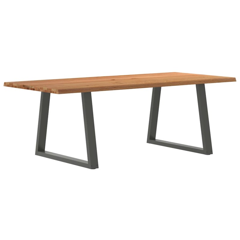 vidaXL Esstisch mit Baumkanten 220x100x74 cm Massivholz Eiche vidaXL Esstisch mit Baumkanten 220x100x74 cm Massivholz Eiche