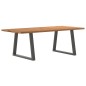 vidaXL Esstisch mit Baumkanten 220x100x74 cm Massivholz Eiche vidaXL Esstisch mit Baumkanten 220x100x74 cm Massivholz Eiche