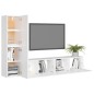4-tlg. TV-Schrank-Set Weiß Holzwerkstoff 4-tlg. TV-Schrank-Set Weiß Holzwerkstoff