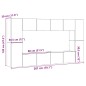 vidaXL 8-tlg. TV-Schrank-Set Wandmontage Altholz-Optik Holzwerkstoff vidaXL 8-tlg. TV-Schrank-Set Wandmontage Altholz-Optik Holzwerkstoff