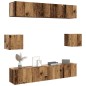 vidaXL 6-tlg. TV-Schrank-Set Wandmontage Altholz-Optik Holzwerkstoff vidaXL 6-tlg. TV-Schrank-Set Wandmontage Altholz-Optik Holzwerkstoff