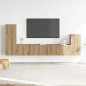 vidaXL 4-tlg. TV-Schrank-Set Wandmontage Artisan-Eiche Holzwerkstoff vidaXL 4-tlg. TV-Schrank-Set Wandmontage Artisan-Eiche Holzwerkstoff