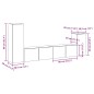 vidaXL 4-tlg. TV-Schrank-Set Wandmontage Artisan-Eiche Holzwerkstoff vidaXL 4-tlg. TV-Schrank-Set Wandmontage Artisan-Eiche Holzwerkstoff