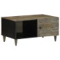 vidaXL Couchtisch Hellgrau 80x50x40 cm Massivholz Mango vidaXL Couchtisch Hellgrau 80x50x40 cm Massivholz Mango