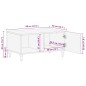 vidaXL Couchtisch Hellgrau 80x50x40 cm Massivholz Mango vidaXL Couchtisch Hellgrau 80x50x40 cm Massivholz Mango