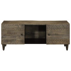 vidaXL Couchtisch Hellgrau 100x54x40 cm Massivholz Mango