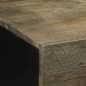 vidaXL Couchtisch Hellgrau 100x54x40 cm Massivholz Mango