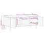 vidaXL Couchtisch Hellgrau 100x54x40 cm Massivholz Mango