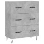 Highboard Betongrau 69,5x34x180 cm Holzwerkstoff Highboard Betongrau 69,5x34x180 cm Holzwerkstoff