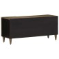 vidaXL TV-Schrank Hellgrau 105x33,5x46 cm Massivholz Mango
