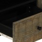 vidaXL TV-Schrank Hellgrau 105x33,5x46 cm Massivholz Mango
