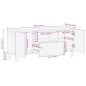 vidaXL TV-Schrank Hellgrau 105x33,5x46 cm Massivholz Mango