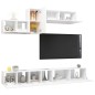vidaXL 6-tlg. TV-Schrank-Set Weiß Holzwerkstoff vidaXL 6-tlg. TV-Schrank-Set Weiß Holzwerkstoff