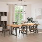 vidaXL Esstisch mit Baumkanten 280x120x74 cm Massivholz Eiche vidaXL Esstisch mit Baumkanten 280x120x74 cm Massivholz Eiche
