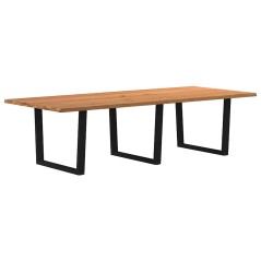 vidaXL Esstisch mit Baumkanten 280x120x74 cm Massivholz Eiche