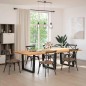 vidaXL Esstisch mit Baumkanten 280x120x74 cm Massivholz Eiche vidaXL Esstisch mit Baumkanten 280x120x74 cm Massivholz Eiche