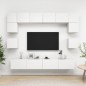 8-tlg. TV-Schrank-Set Weiß Holzwerkstoff 8-tlg. TV-Schrank-Set Weiß Holzwerkstoff