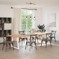 vidaXL Esstisch mit Baumkanten 320x100x74 cm Massivholz Eiche vidaXL Esstisch mit Baumkanten 320x100x74 cm Massivholz Eiche