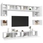 8-tlg. TV-Schrank-Set Weiß Holzwerkstoff 8-tlg. TV-Schrank-Set Weiß Holzwerkstoff
