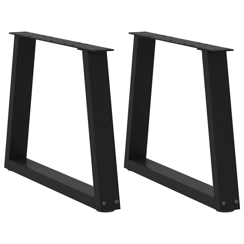 vidaXL Esstisch Beine V-Form 2 Stück Schwarz 70x(42-43,3) cm Stahl