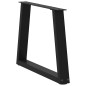 vidaXL Esstisch Beine V-Form 2 Stück Schwarz 70x(42-43,3) cm Stahl