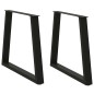 vidaXL Esstisch Beine V-Form 2 Stück Schwarz 70x(72-73,3) cm Stahl vidaXL Esstisch Beine V-Form 2 Stück Schwarz 70x(72-73,3) cm Stahl
