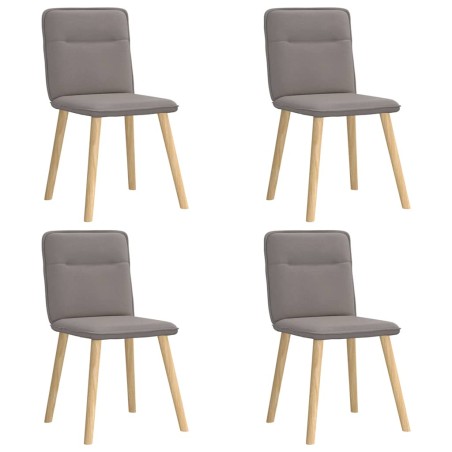 vidaXL Esszimmerstühle 4 Stk. Taupe Stoff