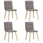 vidaXL Esszimmerstühle 4 Stk. Taupe Stoff