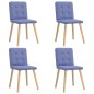 vidaXL Esszimmerstühle 4 Stk. Jeansblau Stoff