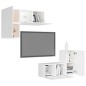 vidaXL 4-tlg. TV-Schrank-Set Weiß Holzwerkstoff vidaXL 4-tlg. TV-Schrank-Set Weiß Holzwerkstoff