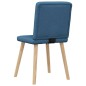 vidaXL Esszimmerstühle 4 Stk. Blau Stoff