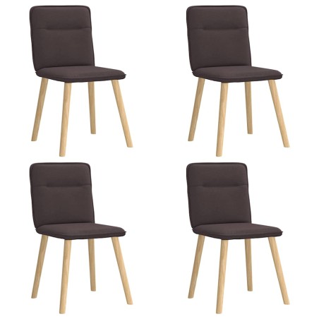 vidaXL Esszimmerstühle 4 Stk. Dunkelbraun Stoff