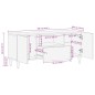 vidaXL TV-Schrank 105x33,5x46 cm Massivholz Mango