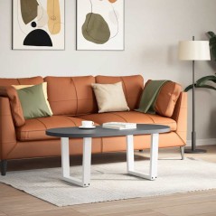 vidaXL Esstisch Beine V-Form 2 Stück Weiß 60x(42-43,3) cm Stahl