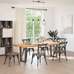 vidaXL Esstisch Beine V-Form 2 Stück Anthrazit 70x(72-73,3) cm Stahl