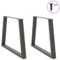 vidaXL Esstisch Beine V-Form 2 Stück Anthrazit 100x(72-73,3) cm Stahl